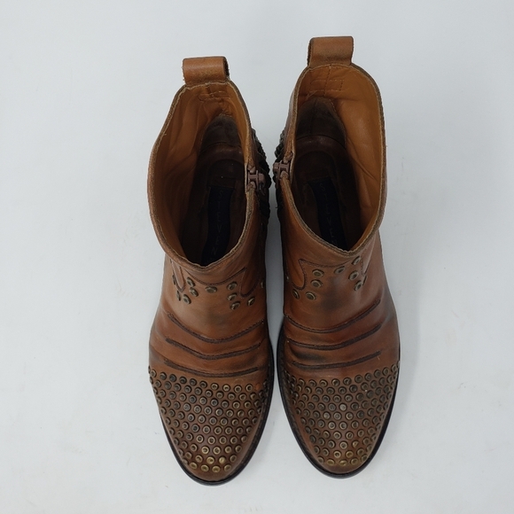 Steven By Steve Madden tan leather boots with brass rivets size 36 - Picture 6 of 13